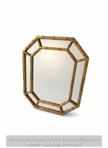Hollywood-Regency-Faux-Bamboo-Octagonal-Mirror-LaBarge-Attributed-second-image