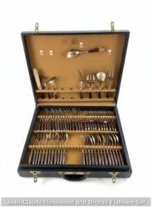 Jean-Claude-Rosewood-and-Bronze-Flatware-Set