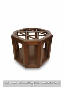 John-Keal-for-Brown-Saltman-Hexagonal-Side-Table