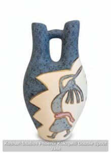 Koshari-Studios-Phoenix-Kokopelli-Double-Spout-Vase