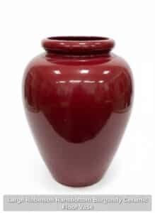 Large-Robinson-Ransbottom-Burgundy-Ceramic-Floor-Vase