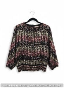 Leslie-Fay-Petite-Argyle-Cardigan-and-Dress-Set