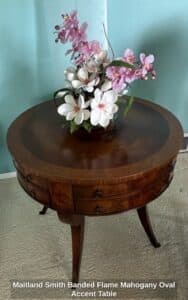 Maitland-Smith-Banded-Flame-Mahogany-Oval-Accent-Table