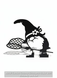 Metal-Garden-Gnome-Silhouette-Stake-with-Butterfly-and-Net