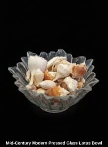 Mid-Century-Modern-Pressed-Glass-Lotus-Bowl
