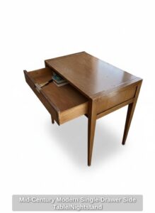 Mid-Century-Modern-Single-Drawer-Side-Table-or-Nightstand-second-image