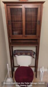 Mission-Style-Over-the-Toilet-Storage-Cabinet-with-Sliding-Doors