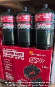 Mr.-Heater-Little-Buddy-Propane-Heater-with-Three-oz.-Coleman-Propane-Canisters