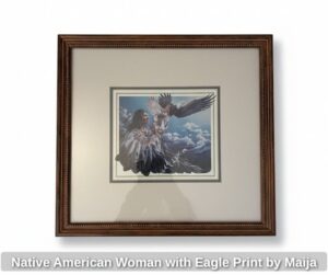 Native-American-Woman-with-Eagle-Print-by-Maija