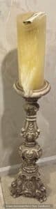 Ornate-Distressed-Resin-Floor-Candlestick