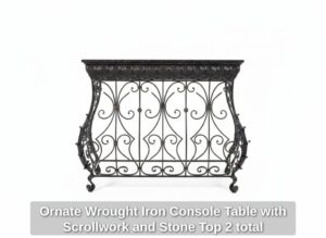 Ornate-Wrought-Iron-Console-Table-with-Scrollwork-and-Stone-Top-total