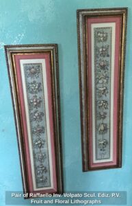 Pair-of-Raffaello-Inv.-Volpato-Scul.-Ediz.-P.V.-Fruit-and-Floral-Lithographs