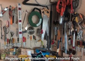 Pegboard-and-Workbench-with-Assorted-Tools