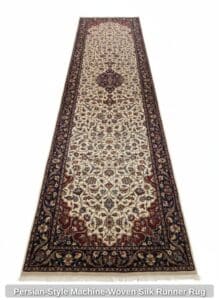 Persian-Style-Machine-Woven-Silk-Runner-Rug