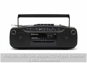 Portable-Audio-Lot-Megatek-CD-Player-Emerson-RCA-Boomboxes-second-image