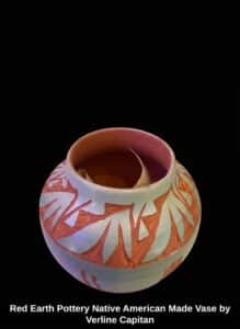 Red-Earth-Pottery-Native-American-Made-Vase-by-Verline-Capitan-second-image