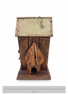 Rustic-Wooden-Outhouse-Birdhouse-with-Metal-Roof