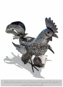 Solar-Powered-Metal-Rooster-Garden-Sculpture-with-Filigree-Detail