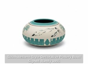 Southwestern-Style-Decorative-Pottery-Bowl-Signed-Randy