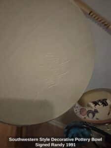 Southwestern-Style-Decorative-Pottery-Bowl-Signed-Randy-fourth-image