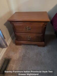 Stanley-Furniture-Italian-Provincial-Style-Two-Drawer-Nightstand