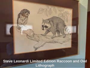 Steve-Leonardi-Limited-Edition-Raccoon-and-Owl-Lithograph-third-image