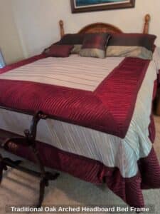Traditional-Oak-Arched-Headboard-Bed-Frame