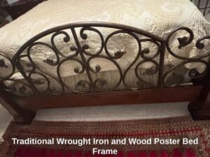 Traditional-Wrought-Iron-and-Wood-Poster-Bed-Frame-second-image