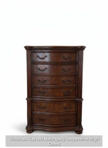 Victorian-Carved-Mahogany-Serpentine-High-Chest-second-image