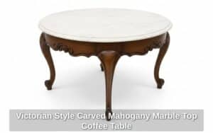 Victorian-Style-Carved-Mahogany-Marble-Top-Coffee-Table
