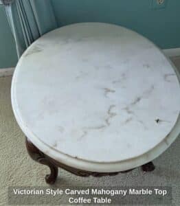 Victorian-Style-Carved-Mahogany-Marble-Top-Coffee-Table-second-image
