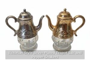 Victorian-Style-Silver-Plated-Teapot-Salt-and-Pepper-Shakers