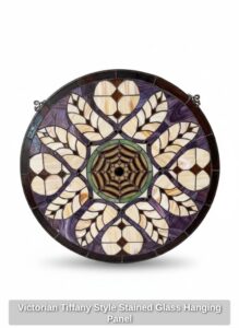Victorian-Tiffany-Style-Stained-Glass-Hanging-Panel