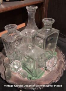 Vintage-Crystal-Decanter-Set-with-Silver-Plated-Tray