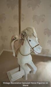 Vintage-Decorative-Carousel-Horse-Figurine-on-Stand-second-image