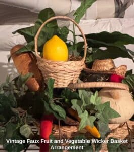 Vintage-Faux-Fruit-and-Vegetable-Wicker-Basket-Arrangement