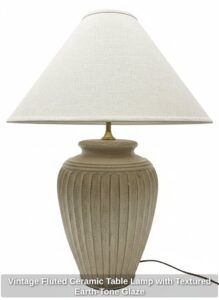 Vintage-Fluted-Ceramic-Table-Lamp-with-Textured-Earth-Tone-Glaze
