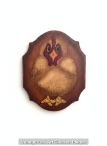 Vintage-Folk-Art-Chicken-Plaque-second-image