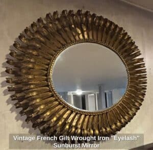 Vintage-French-Gilt-Wrought-Iron-Eyelash-Sunburst-Mirror