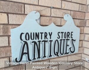 Vintage-Hand-Painted-Wooden-Country-Store-Antiques-Sign