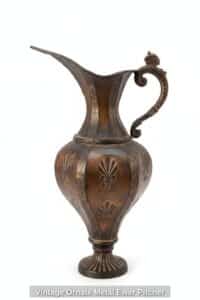Vintage-Ornate-Metal-Ewer-Pitcher