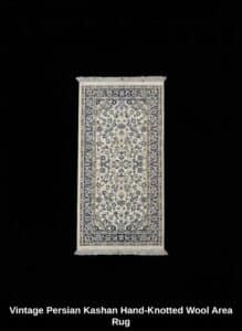 Vintage-Persian-Kashan-Hand-Knotted-Wool-Area-Rug
