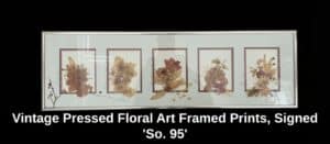 Vintage-Pressed-Floral-Art-Framed-Prints-Signed-So.-second-image
