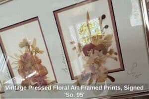 Vintage-Pressed-Floral-Art-Framed-Prints-Signed-So.-third-image