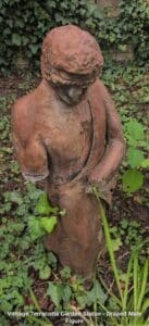 Vintage-Terracotta-Garden-Statue-Draped-Male-Figure