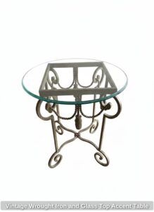Vintage-Wrought-Iron-and-Glass-Top-Accent-Table