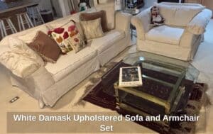 White-Damask-Upholstered-Sofa-and-Armchair-Set