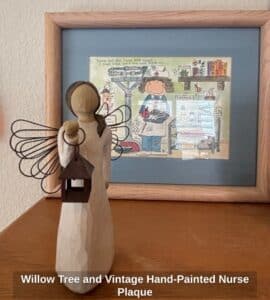 Willow-Tree-and-Vintage-Hand-Painted-Nurse-Plaque