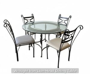 Wrought-Iron-Lion-Head-Dining-Table-fifth-image