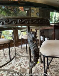 Wrought-Iron-Lion-Head-Dining-Table-fourth-image